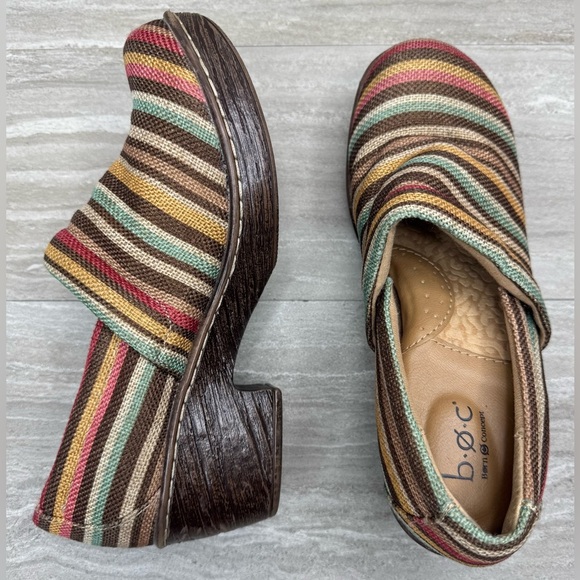 boc Nadiyya Striped Linen Comfort Clogs Womens Size 7 - Picture 7 of 12